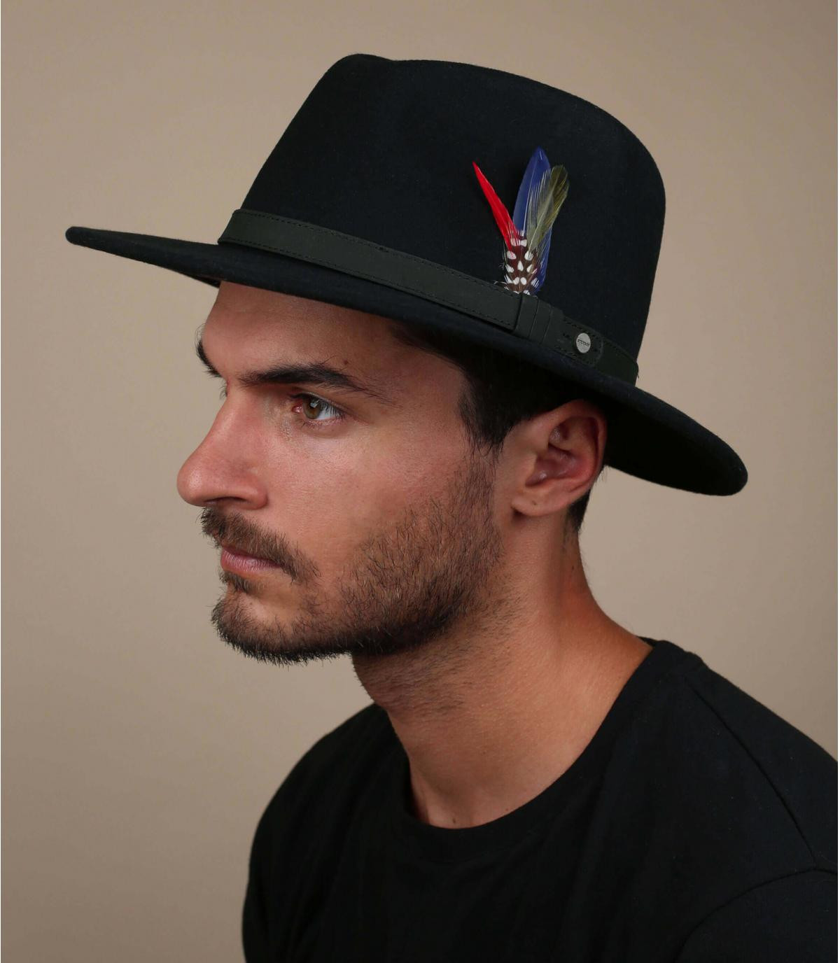 Stetson Fedora lápiz negro Traveller Portland Woolfelt black Stetson Fedora lápiz negro Traveller Portland Woolfelt black
